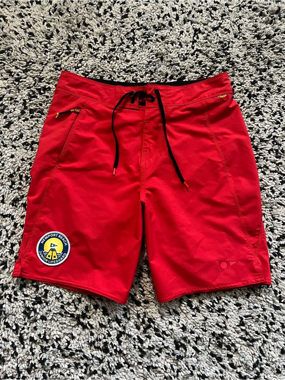 Florence Marine X Board Shorts Red Newport Beach Junior Lifeguard Men’s 26 XS